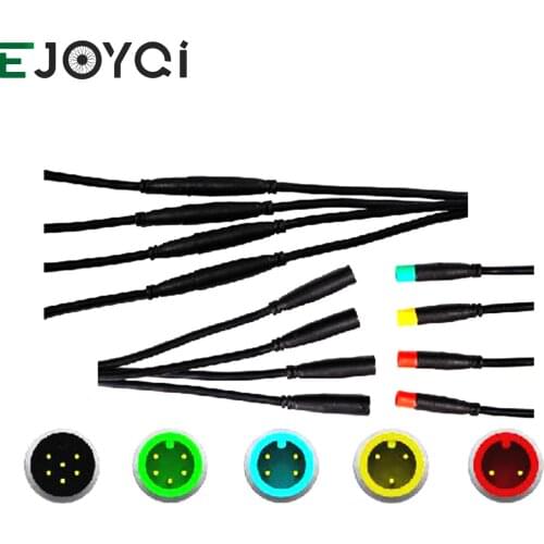 EJOYQI Julet 2 3 4 5 6 Pin 2 Generation Waterproof Cable Electrical Bicycle Ebike Extension Cable Connector for Ebike Parts