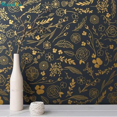 Exquisite Botanical Wall Sticker Home Decor Modern Vinyl Decal Set Flower Blossoms Leaf Decals Nursery Floral Murals YT5043