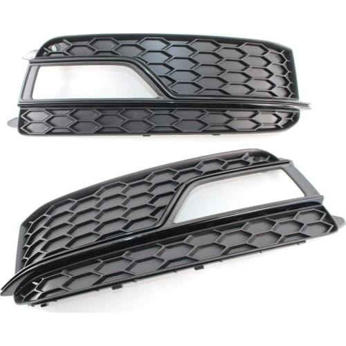 Front Bumper Fog Light Grill Replacement For AUDI A5 2013 - S Series Left Right Pair Set