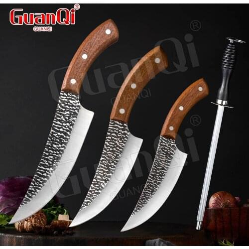 Handmade Forged Boning Knife Stainless Steel Butcher Fish Knife Serbian Chef Knife Kitchen Meat Cleaver Outdoor Hunting Knife