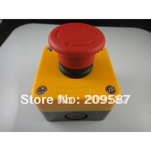 Red Sign Emergency Stop Push Button 600V Switch
