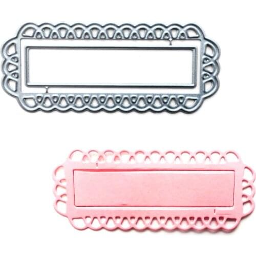 Lace Rectangle Metal Cutting Dies Stencil Scrapbooking DIY Album Stamp Paper 95AA