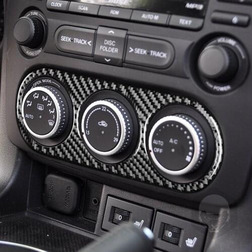 Carbon Fiber Climate Control Air Conditioning Button Cover Car Tuning MX5 NC Roadster Car Accessories Fit For Mazda MX-5 Miata