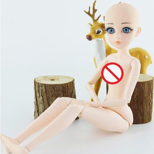 Bjd Doll 1/4 Head 18MM Blue Eye for DIY Toy BJD New User Makeup 22 Joint 18 Inch Doll Kids Toys for Girls