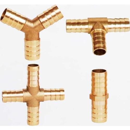 Brass Straight Hose Pipe Fitting Equal Barb 3mm 4mm 6mm 8mm 10mm 12mm 14mm 19mm Gas Copper Barbed Coupler Connector Adapter