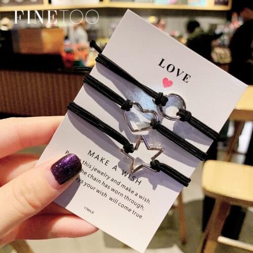 Cute Star Heart Circle Elastic Hair Bands Bowknot Flower Hair Rope for Women Girl Ponytail Holder Kids Hair Accessories