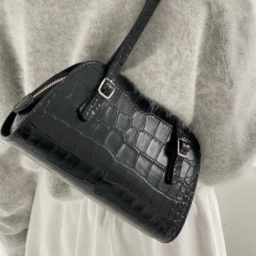 Fashion Genuine Leather Women Shoulder Bag Crocodile Pattern Shell Designer Handbag Tote Bags Sac A Main Femme Sac A Main