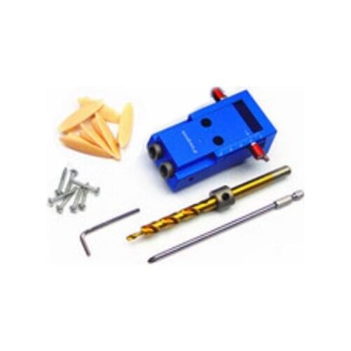 Wood Work Tool Set Mini Pocket Hole Jig Kit System, Joinery with 3/8" inch 9.5mm Step Drill Bit