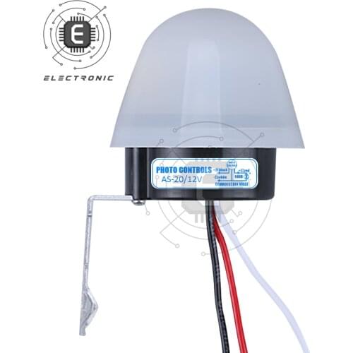 Rainproof AS-20 light control switch 110V 220V 12V Photo Control switch Automatic On Off Photocell Street Light sensor switch