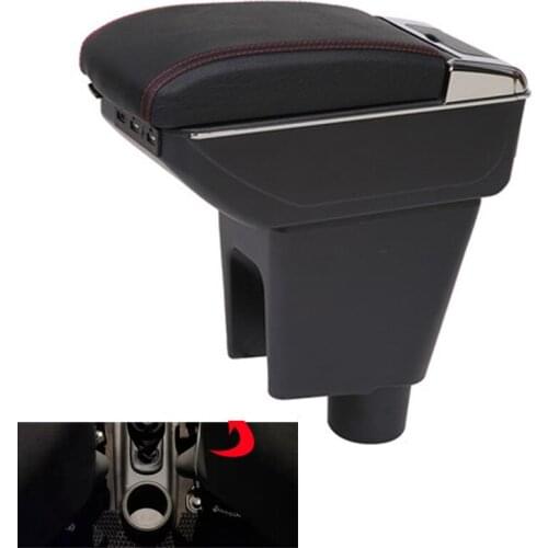 For Chevrolet Spark 2010-2014 armrest box universal car center console modification accessories double raised with USB