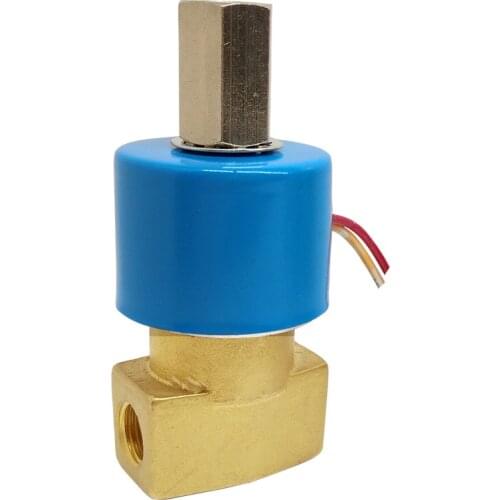 QX23 Model 3/2 way 1/4" brass material 12v solenoid valve for air compressor