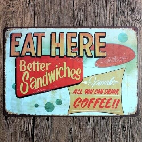 Carteles de estaño Retro para decoración de hogar, lámina de Metal para pared, Pub, Cocina, Restaurante, póster Vintage