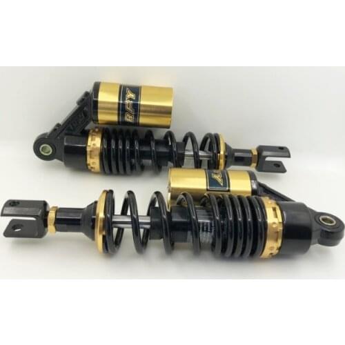 RFY 2Pieces Universal 11.6 "295mm Motorcycle Air Shock Absorber Rear Suspension for Honda Yamaha Suzuki Kawasaki black+ gold