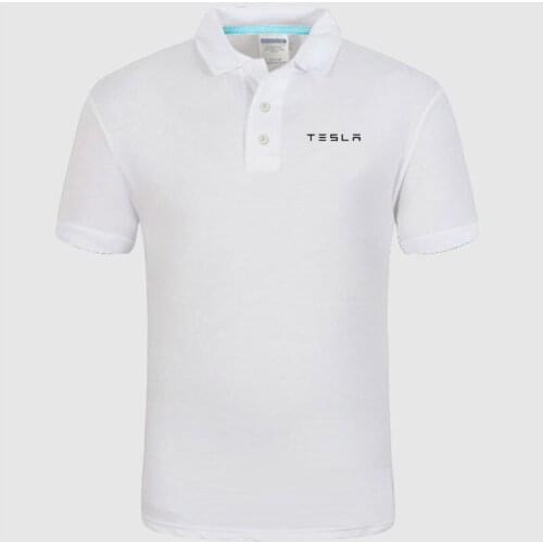 2021 New Polo Shirt Tesla logo Cotton Polo shirt Short Sleeve High Quantity polo shirts