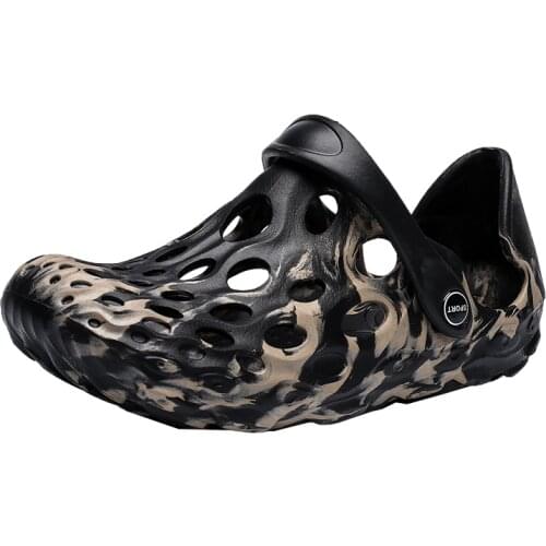 Men Seaman Sandals Crocks Summer Hole Shoes Crok Shoes Garden Shoes Black Crocse Beach Flat Water Men Sandals