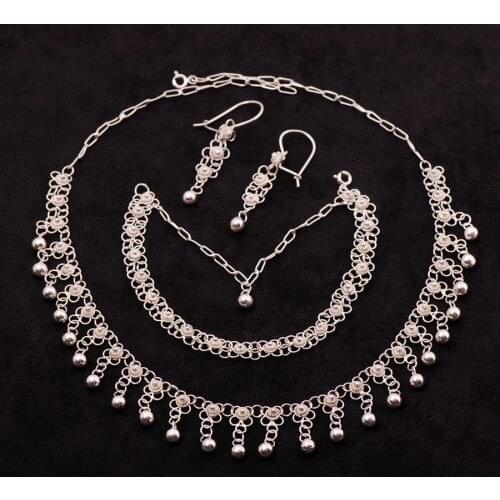 Local Discharge Cilantro Filigree Silver Set 1506Hand Made Silver Jewellery Set