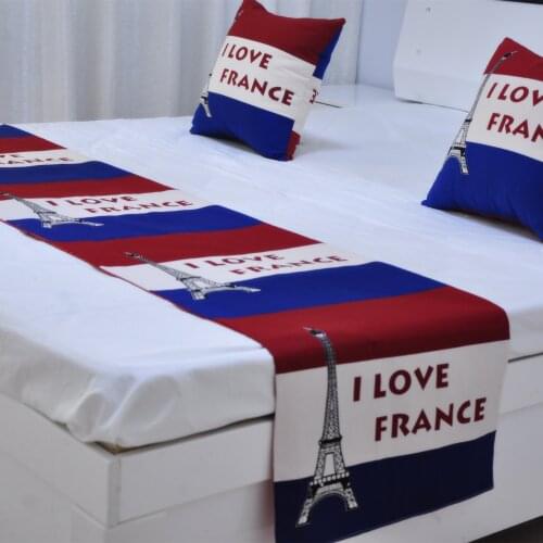 Multi Sizes Mediterranean table flag British Style Eiffel Tower Bar decoration table runner