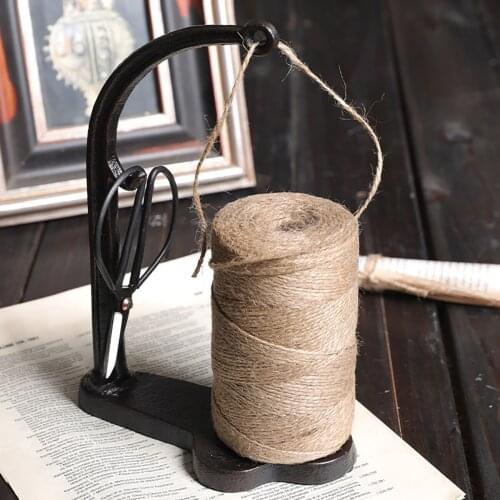 Antique Iron Rope Winder Sewing Machine Groceries Spool Garden Ornaments DIY Handmade Props Flower Shop Cafe Home Decoration