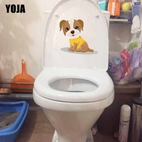 YOJA 22.7*19.3CM Modern Dog Wall Decal BedRoom Home Decor Toilet Sticker T3-0504