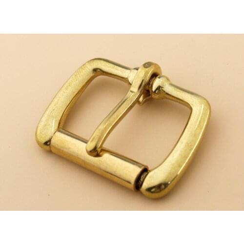 1pcs Solid Brass Metal Heel Bar Buckle End Bar Roller Buckle Rectangle Single Pin for Leather Craft Bag Belt Strap Webbing