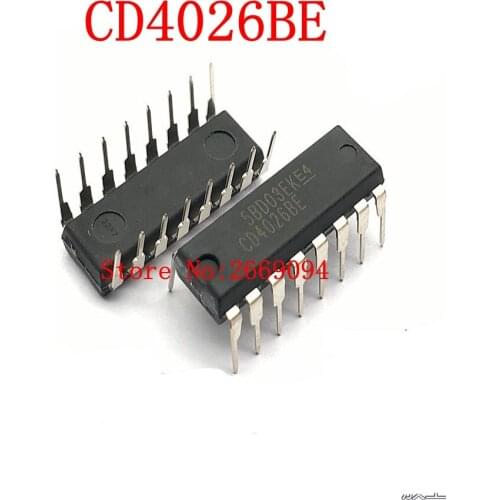 50pcs/ 100pcs CD4026BE CD4026 4026 IC COUNTER/DIVIDR DECADE 16-DIP Best quality
