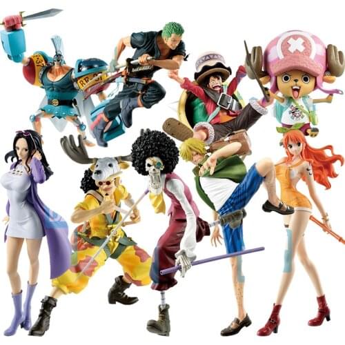 Bandai Genuine ONE PIECE Chopper Luffy Nami Nico Robin Vinsmoke Sanji Brook Franky Usopp Zoro Action Figure Model Toys