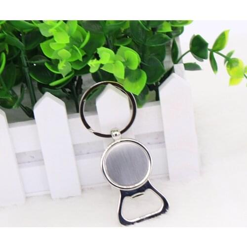 FREE shipping by FEDEX 100pcs/lot 2016 New Bottle Opener Keychains Zinc Alloy Round Keyrings for Gifts Custom LOGO