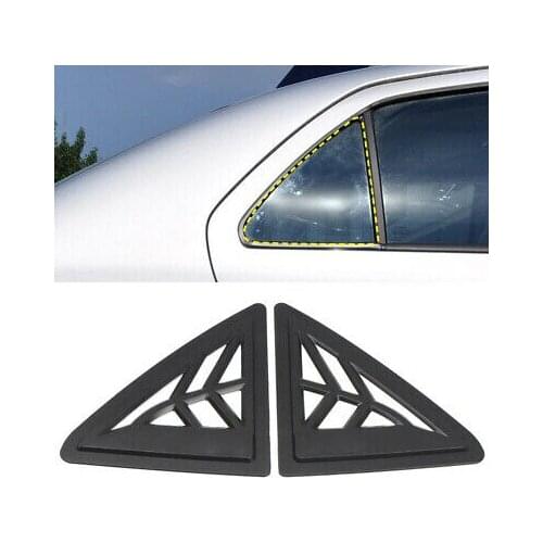 Black Rear Window Shutter Cover Trim 2pcs For Toyota Vios Yaris Sedan 2008-2013