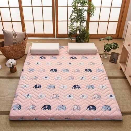 Breathable mattress upholstery thick folding floor sleeping mat household 1.2m 1.5m mattress quilt single moisture-proof