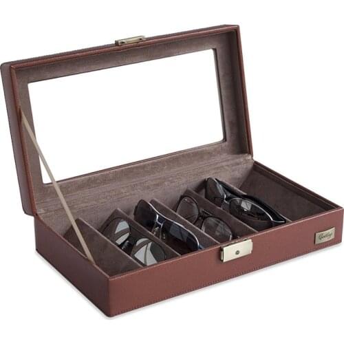 CORDAYS - Handcrafted 6 Piece Glasses Storage and Display Box