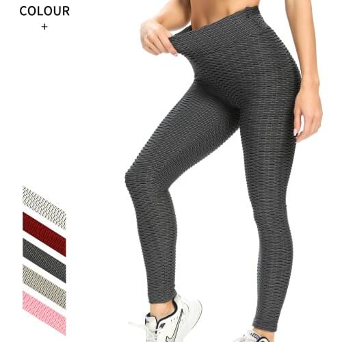 Anti Cellulite Scrunch Leggings Sport Women Fitness Booty Peach High Waist Yoga Pants Tummy Control Gym Wear Bubble Butt Push Up