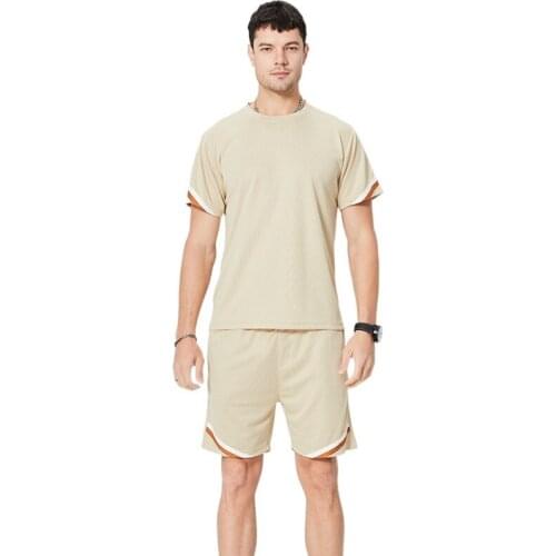 2021Summer Mens Sportswear T-shirt Five-point Pants Suit Running Sports Casual Fashion Mens Clothing Sweat Suits Tracksuit Men