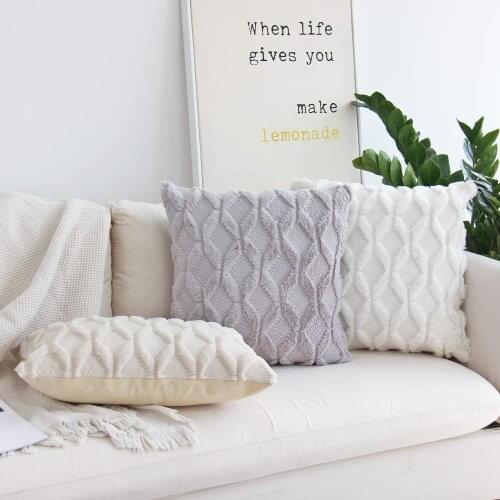 Soft Plush Pillow Cover Luxury Cushion Cover Decorative Pillow Case Sofa Bedroom Living Room Home Decor Housse De Coussin 45x45