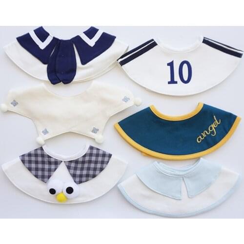 Ins Korean version of the new male baby 360 bib cotton baby saliva towel wild fake collar child bib