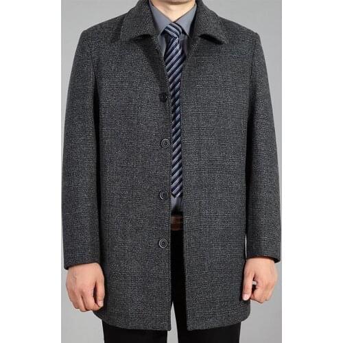 New Arrival Autumn and Winter Style Men Boutique Woolen Coat High Quality Trench Mens Leisure Woolen Blends Men Jacket M-4XL