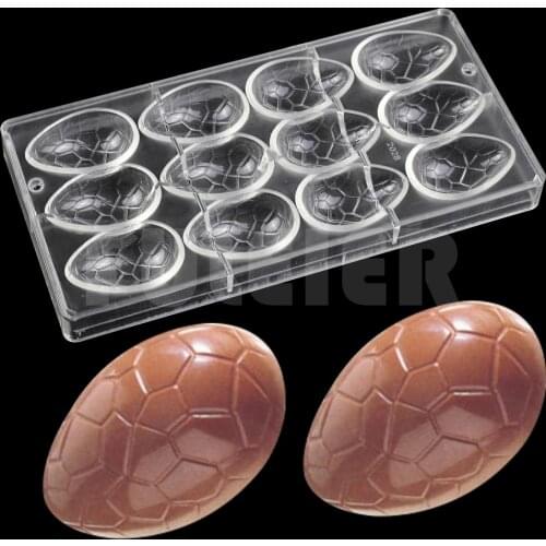 Easter eggs shape plastic chocolate molds, luxury chocolate pudding making polycarbonate mold candy cake decoration baking mould