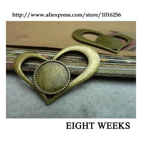 Zinc alloy pendant jewelry accessories diy handmade material charms Tap hearts 28 * 40-14 mm