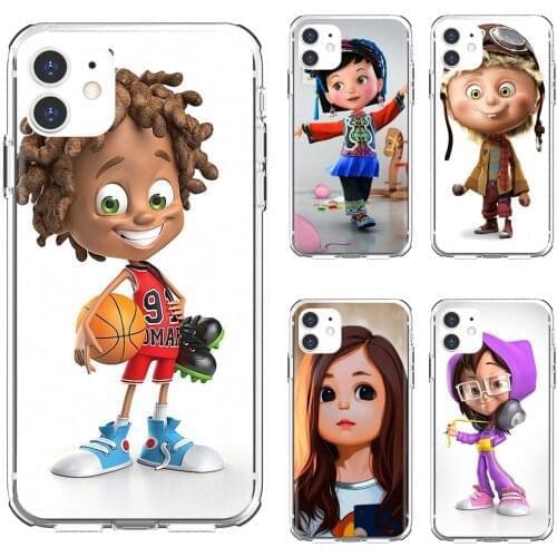 Cartoon-Kid-Character-Art Silicone Phone Skin Case For Apple iPhone 10 11 12 Pro Mini 4S 5S SE 5C 6 6S 7 8 X XR XS Plus Max 2020