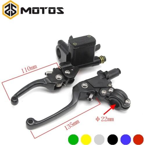 ZS MOTOS CNC Folding Brake Lever ASV Clutch Lever With Front Pump Fit Motorcycle Dirt Bike Motocross CRF KLX YZF RMZ Refit Part