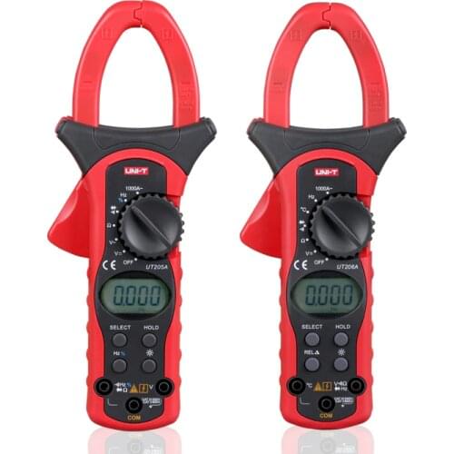 UNI-T UT205A UT206A 1000A Digital Clamp Meter Ammeter Multitester Voltmeter with LCD Backlight Auto Range Digital Clamp Multimet