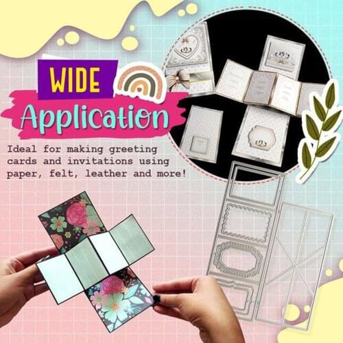 Pop-Up Card Cutting Dies Set DIY Craft Carbon Steel Embossing Template Art Craft Scrapbook Bookmark Greeting Card Craft Tool