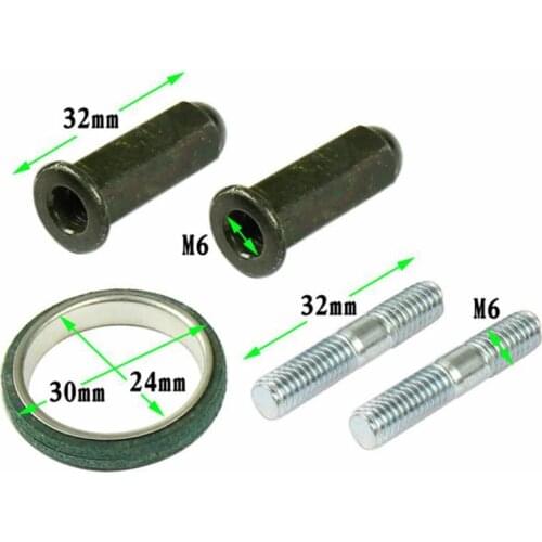 Motorcycle Exhaust Studs Nuts Gasket Set Fit for GY6 50cc 125cc 150cc QMB139