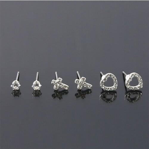 CHUNSHI EMO Cubic Zirconia Small Earrings 2021 Trend Impact Delicate Stud Earrings For Women Girls Lovers Party Birthday Jewelry