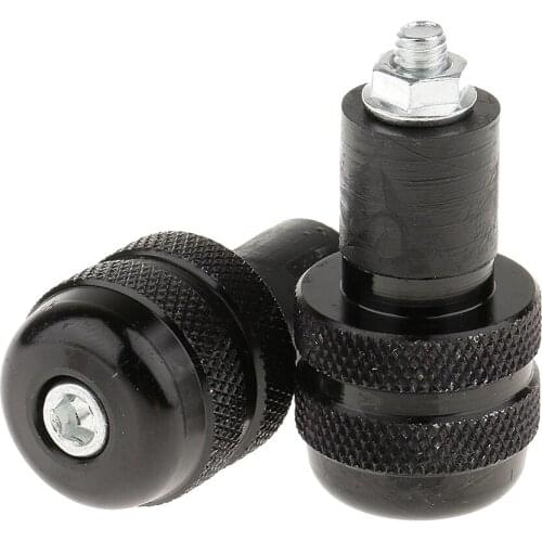 2pc Anti Vibration Motorcycle Handlebar End Plug Weights Grips Cap Plug Slider Black For Honda Kawasaki for Suzuki for Yamaha