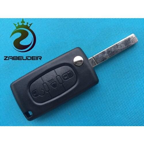 1Pcs New Replacements Shell Fob Cover For Citroen C2 C3 C4 C5 C6 Light Symbol Key Case VA2 Blade Parts No Battery Place No Logo