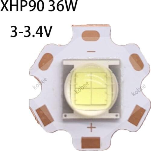 1PCS XHP90 9090 36W 3V High Power LED Car Headlight CREE Lamp Bead White Light Ceramic Flashlight Car Light Diving Light Source