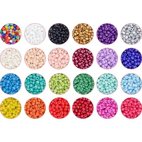 1000pcs 4mm Charm Czech Glass Seed Beads DIY Bracelet Necklace For Jewelry Making Accessories