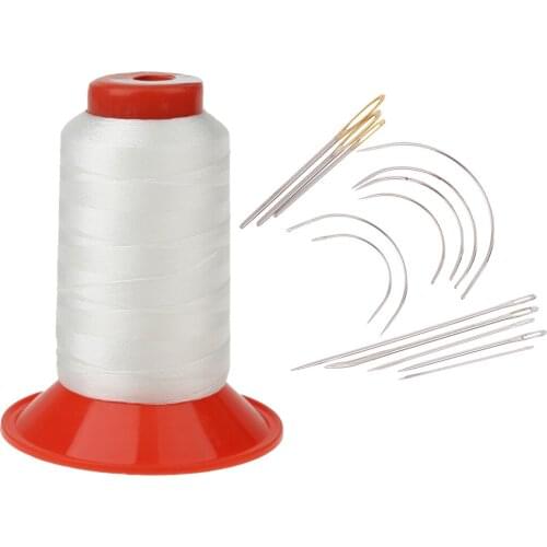 14Pcs Upholstery Sewing Needles + 1 Spool Heavy Duty Thread for Carpet Blanket Sewing