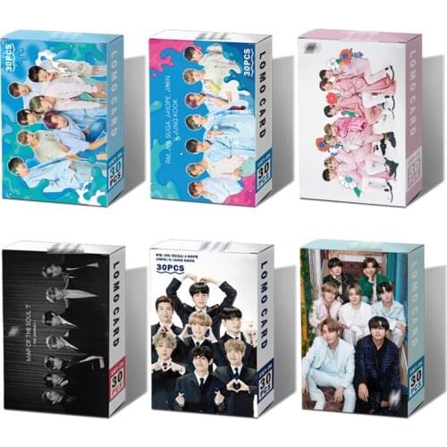 30pcs/set South Korean Groups K-POP Bangtan Boys Lomo Card Poster Photocard HD Photo Print Album Kpop Photocard for Fans Gifts