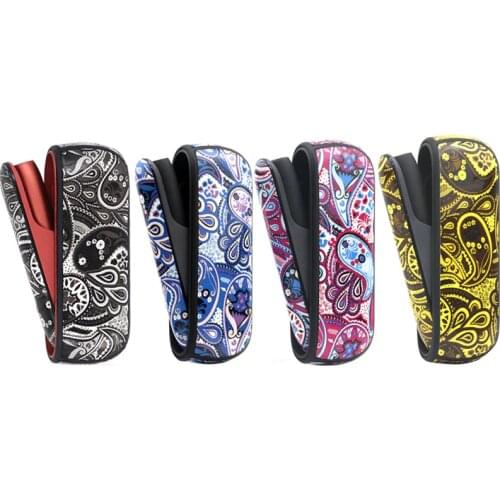 4 Colors Flower Pattern Protective Case with Door Cover For IQOS 3 Duo Soft Cover Accessories Carrying Case